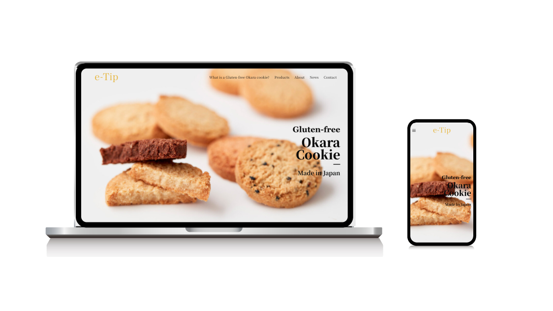 イ―ティップウェブサイトのPC版及びスマホ版のモックアップデザイン